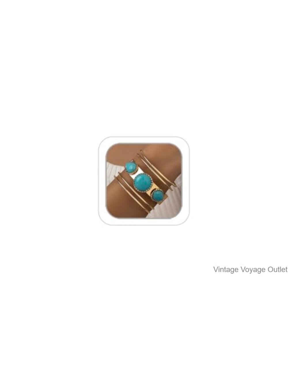 Turquoise Cuff Bracelet Adjustable Boho Western Country Costume Jewelry